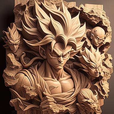 3D model Son Goku Kakarrot FROM Dragon Pearl (STL)